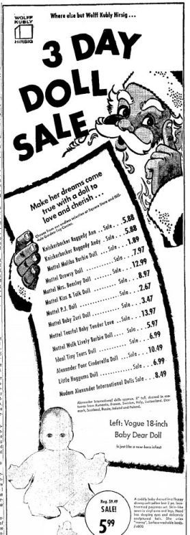 Wisconsin State Journal toy ads: 1970s